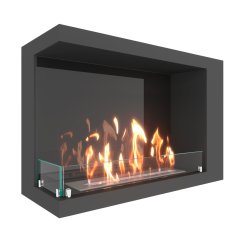 Биокамин угловой SteelHeat LONG 700 левый