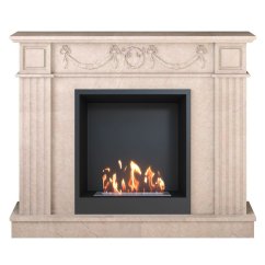 Биокамин в мраморном портале SteelHeat Washington M