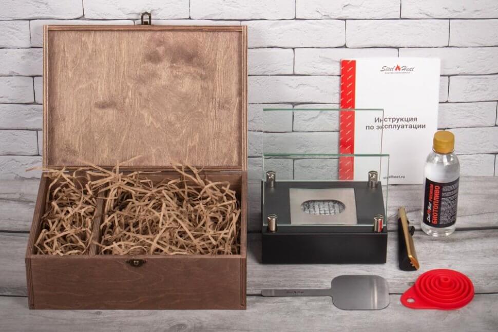 Подарочный набор SteelHeat PREMIUM BOX ALBA черный + деревянная коробка + стартовый комплект