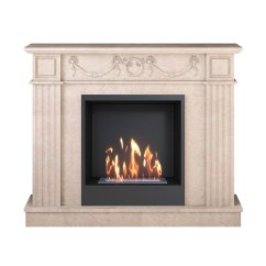 Биокамин в мраморном портале SteelHeat Washington S