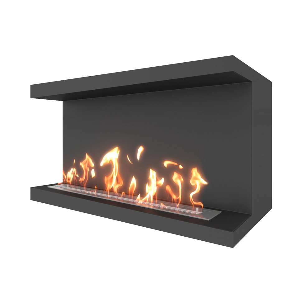 Биокамин фронтальный SteelHeat LONG 1100