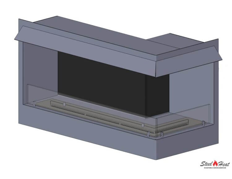 8158C Биокамин угловой на заказ