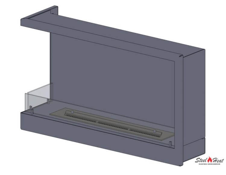 13514А Биокамин угловой левый на заказ