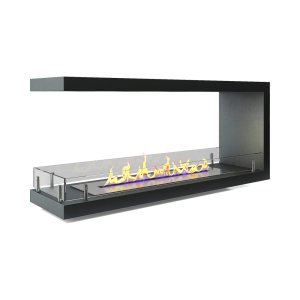 Торцевой сквозной биокамин Firezo Estremita finestra 1200, стандарт