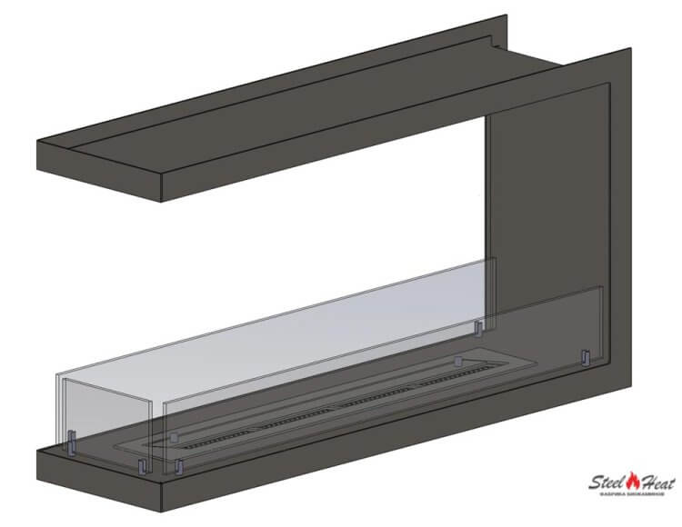 14802A Биокамин торцевой на заказ
